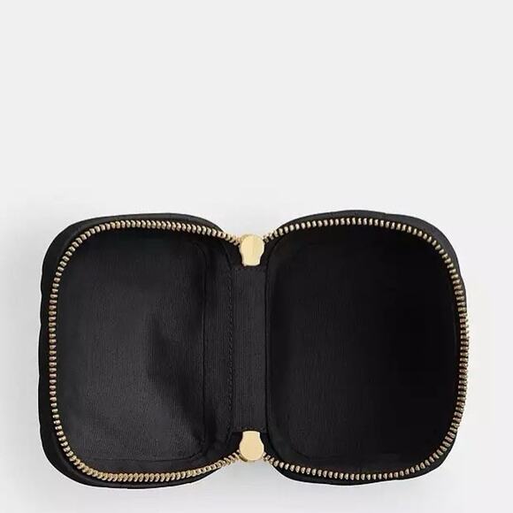 NWT Coach Ava Crossbody Bag With Quilting In Gold/Black Leather CY730 - Picture 8 of 11